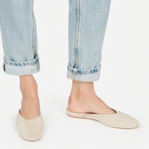 NWOB Everlane Day Mule in Natural Suede, Size 7